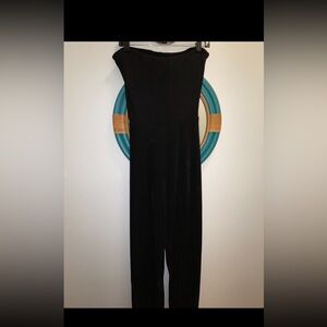 Elegant Black Jumpsuit Lace Up Back